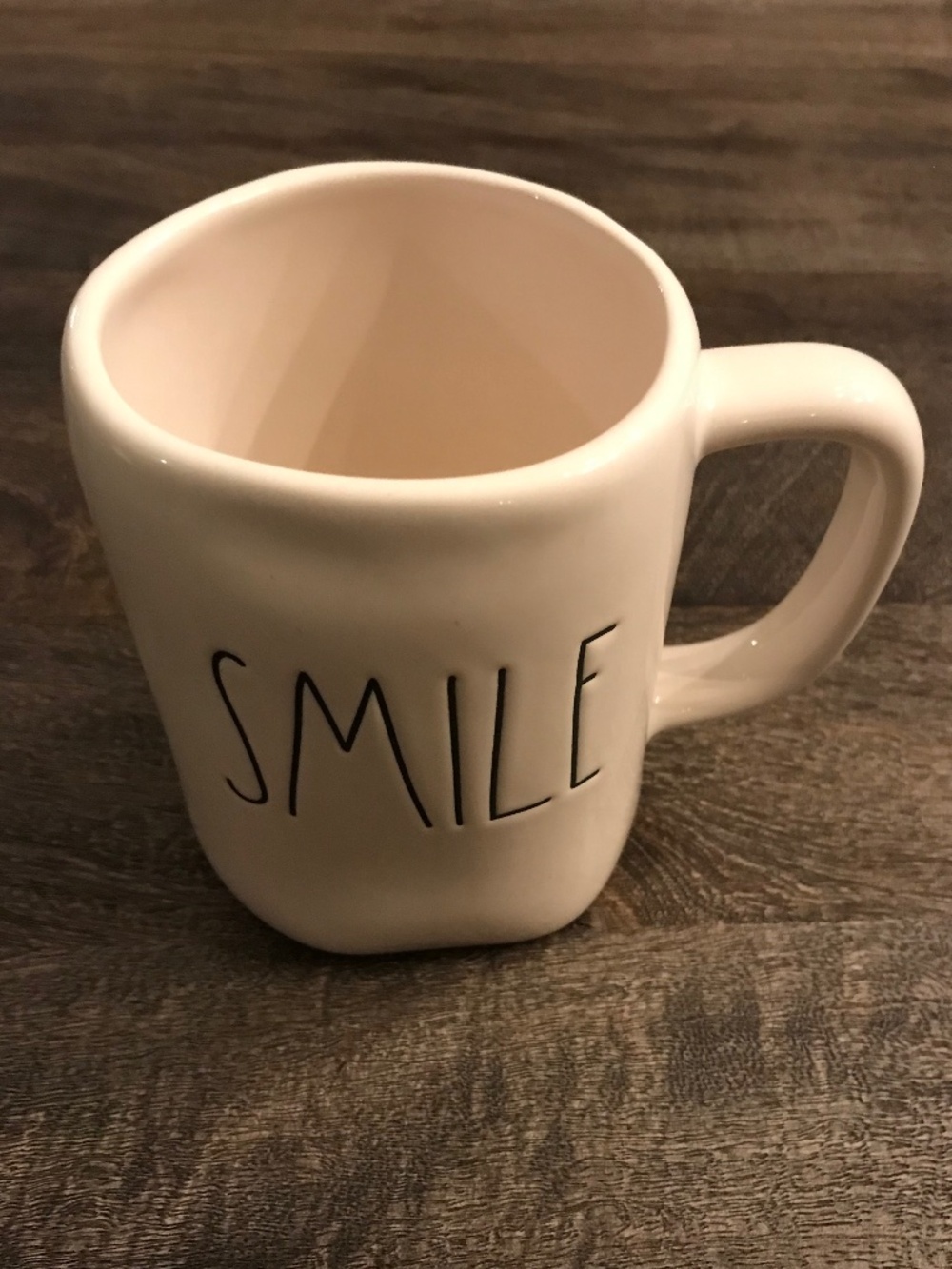 Rae Dunn Artisan Collection by Magenta™️ white ceramic white SMILE mug
